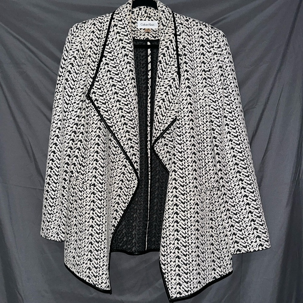Calvin Klein open front blazer